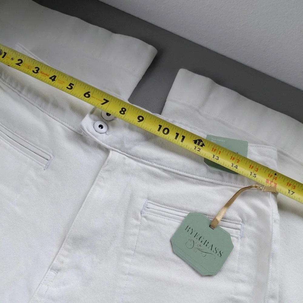 Ryegrass Jeans White Womens High Rise Super Flare Size 12 NEW Boho Coastal Chic - Picture 9 of 12